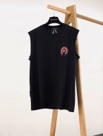 chrome Hearts 克罗心 2025Ss春夏新品 婴儿级长绒棉。。无袖衫真的帅....无袖马蹄印花背心。。延续了优质高街风格的马蹄印花背心，为夏日提供多
