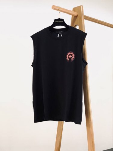 chrome Hearts 克罗心 2025Ss春夏新品 婴儿级长绒棉。。无袖衫真的帅....无袖马蹄印花背心。。延续了优质高街风格的马蹄印花背心，为夏日提供多