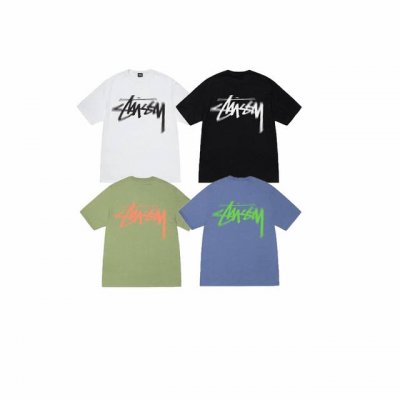 款号Xb2070# Stussy斯图西 Ss25 幻影短袖T恤男女同款 230克纯棉圆筒布版型 两侧面不带缝线 正确版本与正品相同。区别市场通货。 颜色：白色