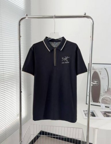606# Arc'teryx 始祖鸟字母Logo 精美商务拉链polo衫短袖 原版面料 官方同款 定制 同缸染面料 手感非常舒服 春夏最新砖柜同步 时尚又个性