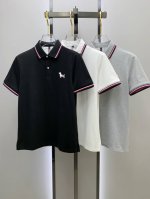 Tb汤姆布朗25Ss新款春夏短袖翻领T恤polo，最高版本客供定制高端朱地面料简单时尚款，拼色螺纹超级好看！经典Logo简单大方的款式！满满的高级感，四季可穿。