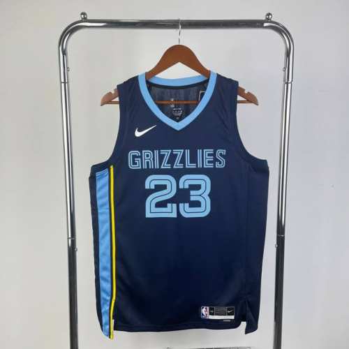 款号:S52 Nike Nba灰熊队 23号最年轻的Mvp罗斯球衣 23赛季客场 风城玫瑰 永不凋零 尺码:S-Xxl 颜色:藏蓝色