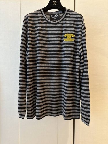 cc中古新款条纹打底衫 经典条纹设计 简约百搭 秋冬内搭 夏季防晒 或空调房穿都可以 时尚基础简约款 尺码均码