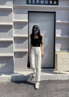 P290。 新款 小香白色女裤 弹力烟管九分牛仔裤 码数26 27 28 29 30