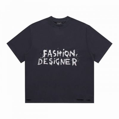 高端品质 巴黎世家Balenciaga 原版高克重单纱纯棉面料 重工艺 印花 破洞 手感滑爽 L极度舒适体验 十足的高级感 都保持奢华高贵的特有的视觉质感. 颜