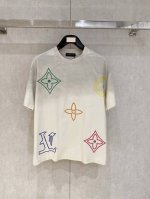 louis * 2025新款洗水 多彩刺绣 绿松石 做旧宽松圆领T恤 码数：M-3Xl