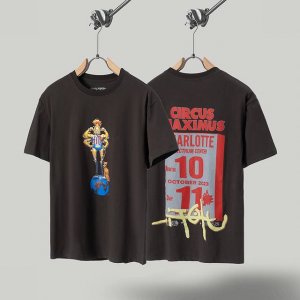 款号：Ts64 顶级品质 Travis Scott Cactus Jack X Utopiatour乌托邦联名款 马戏团字母印花短袖 做工精美 走线流畅 原版开
