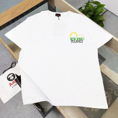 款号：F188 2025新款福神Evisu海鸥Logo黄金罗盘印花情侣休闲圆领短袖T恤，经典永远不会过时、人手必备款，230G纯棉精梳棉不起球不起毛，上手质感绝