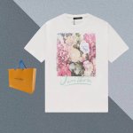 p100 【新款上新】驴牌 最新春夏短袖T恤系列 Lv Flower Tapestry Print T-Shirt 图案的个性风采，采用康丽工艺手法展现出多彩的