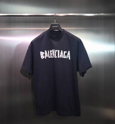 款号：D145 顶级版本 大货挂拍图 巴黎25年艺术美纹新款短信 Balenciaga巴黎# 面料采用260G巴黎专用双纱*高克重1比1双纱罗纹 Os落肩宽松版
