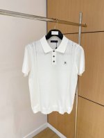 lv 2025春夏新款简约百搭字母皮牌辅料顶级进口私货针织Polo短袖，高端重工提花短袖针织衫，专柜款时尚不失奢华 品质毋庸置疑 上身效果超赞，奢华官网同款 专