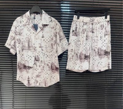 Cheny 爆款套装30V驴牌 25春夏新款 公园建筑水墨定位印花 定制丝绸面料 高品质套装 码数 M-3Xl 套装不拆