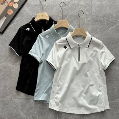 尺码更新M-2Xl 迪*特 休闲商务款女款短袖polo衫 月销量几百件的爆款 必须安排 上身有老板气质！！官网售价930全部走官网订单！！同步发售 三色，白色