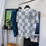 款号：D233 纯原臻品 全网最高版本 路易威登 Lv 25Ss春夏新款 棋盘格丝针织短袖 轻奢主义 男女日常通勤穿搭必备单品 正确版本 欢迎对比 情侣款 原版
