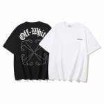 1023# Off-White纯棉260G重磅镂空箭头印花短袖T恤 黑色 白色 S M L Xl
