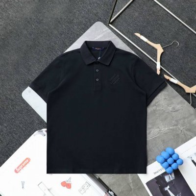上新 顶级复刻 高端定制 Louis Vuitton 路易威登 新款刺绣Polo衫短袖T恤 款号：5017 颜色：黑色 白色 购入原版开模打造，全套定制辅料，细