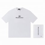 高版本Balenciaga 巴黎世家 喷墨字母印花短袖T恤，印花采用环保进口材料印花，字母清晰，效果立体整体效果简约大方 定织巴黎新面料 G 同缸定染螺纹零色差