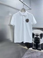 p120，克罗心[强] 夏季新款T恤翻领短袖Polo衫，专柜定制面料 透气舒适度高，细节无可挑剔，品牌元素设计理念，体现高品质。手感细腻柔软！呈现休闲裁剪，上身