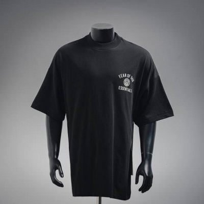 Fear Of God Essentials Fall24 校园Holiday系列 Jersey Crewneck Tee 字母Logo印花基础圆领休闲短袖T恤