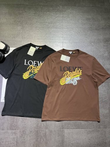 pp 原版开发Loew**罗意威 男女同款T恤出货，Paula's Ibiza Logo刺绣棉针织T恤 ，对版开发，顶级版本，大版型，男生女生都，现货Sml