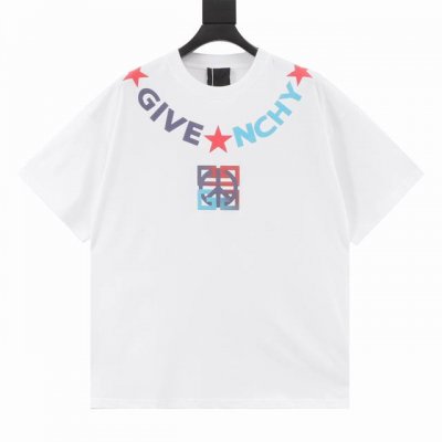 Givenchy 纪梵希 25Ss 领口Logo字母发泡印花项链短袖T恤 面料采用高克重260G重精梳棉，定制1:1螺纹，面料舒适亲肤无异感， 制定染面料，纺织