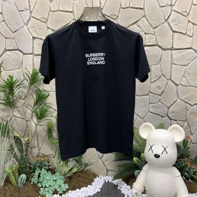 panda版本 供货 #代购级 巴宝莉 Burberry博柏利 Embroidered Logo T-Shirt 刺绣徽标棉质超大短袖 T恤 男女款 黑色 秒杀