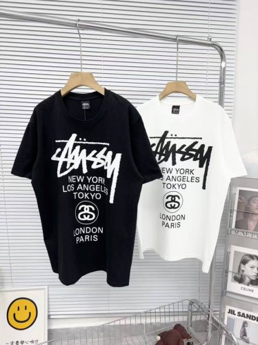 Stussy斯图西世界巡游系列World Tour 字母印花短袖T恤 009 -标准版型 -男女同款 -纯棉260G双纱纯棉面料 透气性 舒适性 功能性全部都做