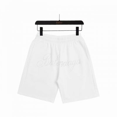 实拍细节图+尺码表 Balenciaga巴黎世家烫钻字母宽松纯棉毛圈短裤 最高版本！定制400克毛圈卫衣面料！特殊走线工艺 完全对版 辅料：开模原版过鉴定领标1