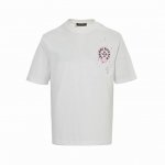 chrome Hearts 克罗心 25Ss 手绘十字架印花短袖 面料采用280克重精梳棉 定制32支1*1螺纹 成衣两遍水洗处理 面料舒适亲肤无异感 定制定染