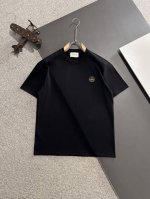 隔天出货 Gucci 2025春夏新款 顶级品质 区别通货 重磅推出260克双纱纯棉面料短袖 早春走秀款 个性独家款式 男女同款 采用进口定制定染面料 后领锁链