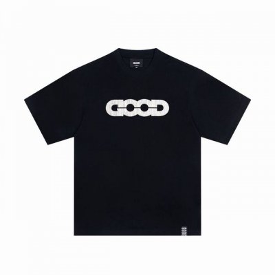 白底图 顶级版本 Goodbrand 23Ss Crackedshort爆裂纹Logo情侣宽松短袖男女T恤 颜色：黑色 白色 码数：S M L Xl