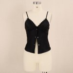 5Ss新款 25Ss春夏Alexander Wang 真丝吊带背心度假万能搭配神器Smlp ：黑色