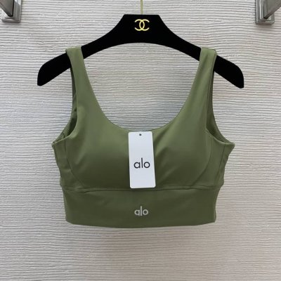 款号D25040745 Aloyoga新款 字母Logo刺绣徽标U字背时尚百搭美背吊带Pp！玫红色、绿色、灰色、黑色、 M码：胸围76～86，衣长35