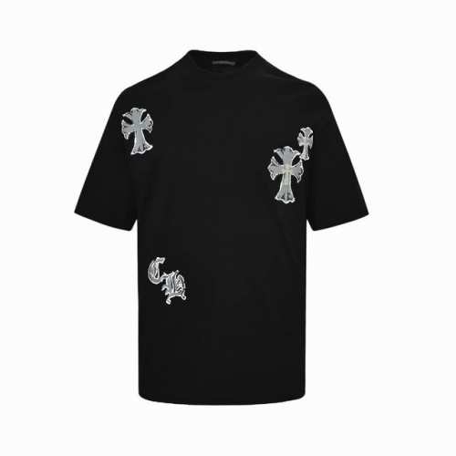 Chrome Hearts 克罗心 25Ss 十字架印花短袖 面料采用280克重精梳棉，定制32支1*1螺纹，成衣两遍水洗处理，面料舒适亲肤无异感，定制定染面料