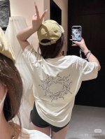 始祖鸟 Arc'teryx 24Ss 万花筒印花新款宽松男女同款圆领纯棉短袖T恤宽松版330G全棉精梳棉 颜色： 黑色-白色 尺码M-L- Xl 胸围 衣长 M
