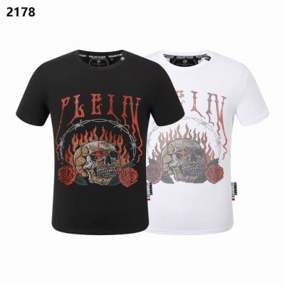 pp 德国潮牌菲利普 普莱茵Philipp Plein 春夏男士新款短袖T-Shirt， 高品质出厂 侧边大唛 完美细节 彰显高贵品质 Color 黑色白色 S