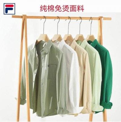上新 斐乐Fila25款高品质纯棉纯色刺绣日系个性长袖衬衫外套 甄选纯棉优质面料，透气吸汗、不变形 不起球 细腻不糙手 耐磨性高 走线工整 亲肤抗皱等特点、让服