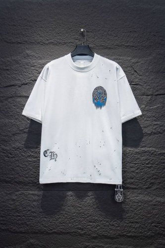 款号:7250# chrome Hearts 25Ss yb定织定染面料 颜色 印花 版型 辅料 面料采用进口机器织造而成 布面纹路的独特性创造出完美的成衣效果