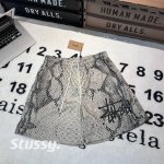 Stussy Ss24 Mesh Short Basic Snake夏季新款满印网眼宽松五分休闲短裤 蛇纹满印短裤 男女同款 骨色 -面料:采用高品质的网眼面料