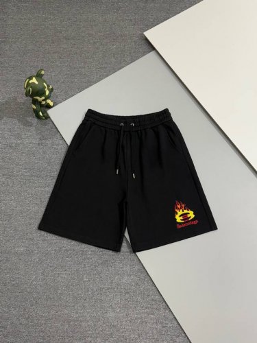高品质] Balenciaga巴黎世家 2025夏季新款经典短裤体闲五分裤火焰字母拼色刺绣Logo工艺 区别市场普通版本 实打实重磅400克毛圈面料 不缩水不变