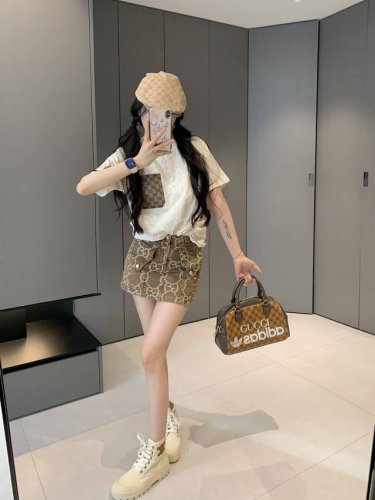 logo提花短裤进口纯棉面料质感超舒适 万能百搭经典版型显瘦绝绝子 短裙款号84673 短裙