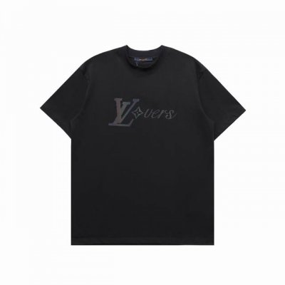 顶级复刻版本]品名: Louis Vuitton 路易威登 新款手渐变休闲圆领短袖T恤 尺码：Xs-L 颜色：黑色 Louis Vuitton Lv路易威登 春