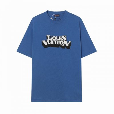 h609# 高品质 Lv路易威登提花字母Logo针织圆领短袖 高端品质 三标齐全，舒适透气，经典简约，精致时尚，细节呈现高端品质，男女同款。 颜色:黑色 白色