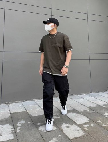 木咖色！S-L！过验版本！纯色植绒字母！ 最新木咖色！Fear Of God Fog Essential Fear Of God Essentials Fw24