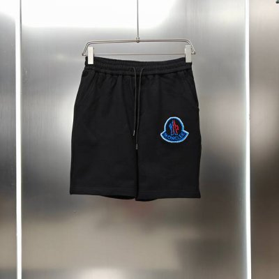 蒙口 Moncler 2025春夏新款短裤五分裤！ 定制专属400克重毛圈布纯棉面料 马赛克刺绣Logo工艺设计 颜色：黑色 尺码：S-2Xl