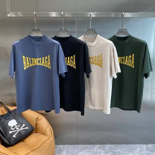 巴黎家 巴黎世家T恤 经典又百搭，胸前那醒目的黄色“Balenciaga paris”字样，瞬间提升时尚感，超有范儿 宽松版码数M-3Xl 隔天