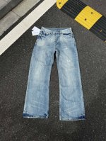 Ac002 顶级版本经典款 Acne Studios M浅蓝色宽松直筒阔腿裤牛仔裤男女同款 码数：S-Xl 28 30 32 34