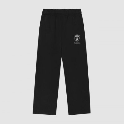 8332A洗水黑# Balenciaga X Lamborghini 最高版本，兰博基尼联名长裤。 100%全棉毛巾底大卫衣环保黑面料，420克紧密纺，手感舒适