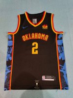 款号:S81 顶级刺绣版本 Nba雷霆队25赛季2号.Sga压力山大城市版复古球衣 Sw球迷版 官网同步上新 新款选定各路大神上身同款 刺绣背心 字母和英文采用