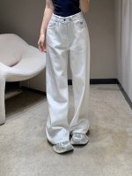 Dio* 25Ss夏季新款 撞色腰头牛仔长裤丨独家高版出品！个性感十足 上身绝对王炸牛仔裤 裤型质感真的绝了高腰直筒的版型，恰好的裤长 拉伸腿部线条 营造利落大